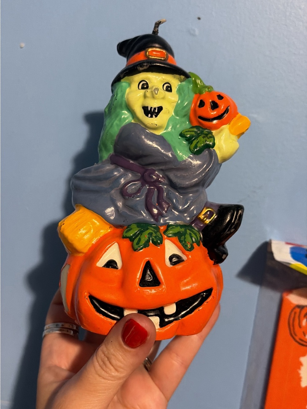Vintage Witch Halloween Candle